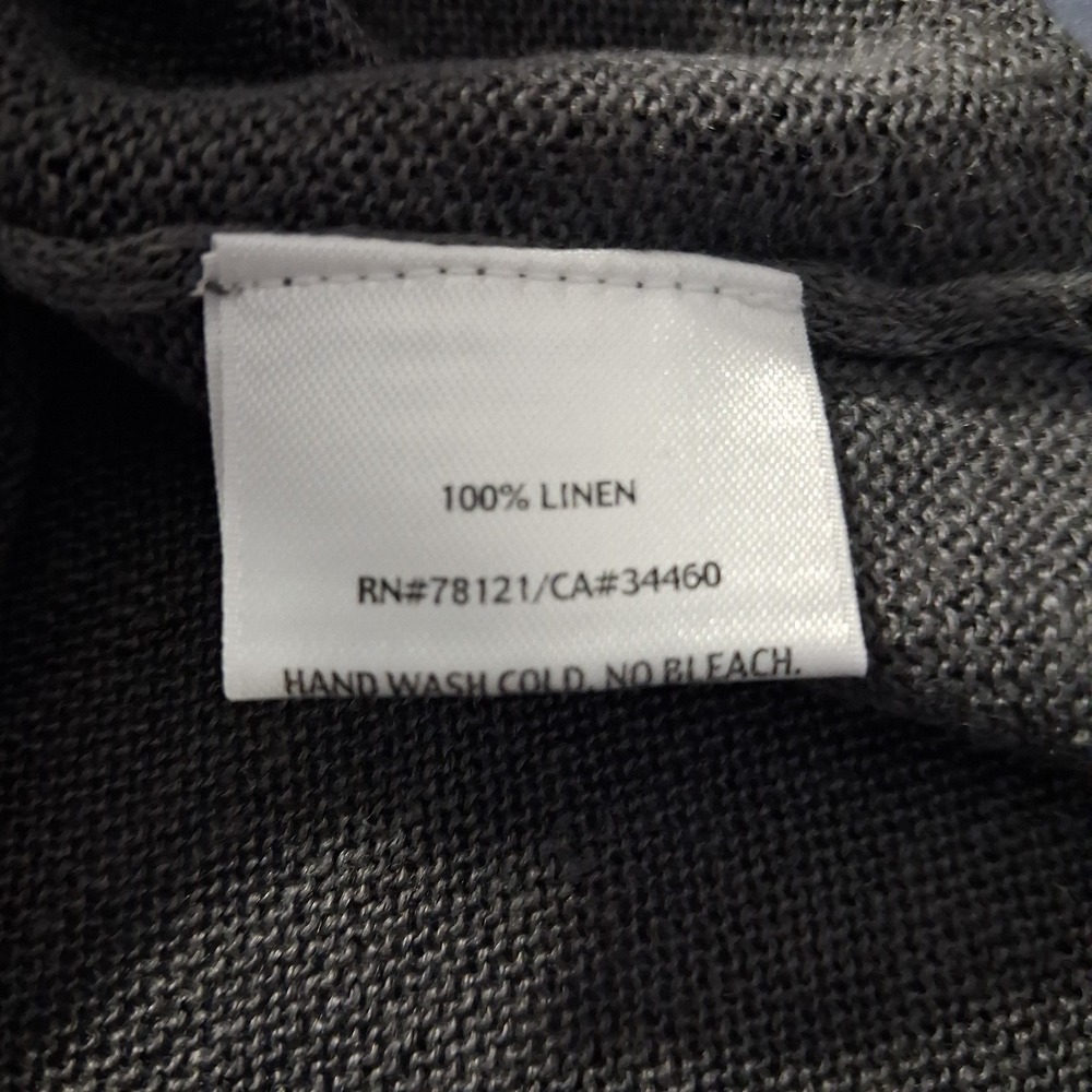 Eileen Fisher Sm Gray Short Sleeve Linen Tunic Sweater Quiet Luxury Old Money - Picture 7 of 9